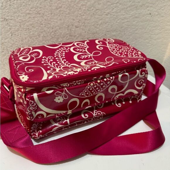 Vera Bradley twirly bird retired pattern make up case lunch box - Picture 3 of 10
